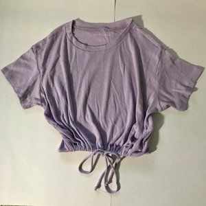 AE Cinched Waist T-Shirt in Lavender (Size S)